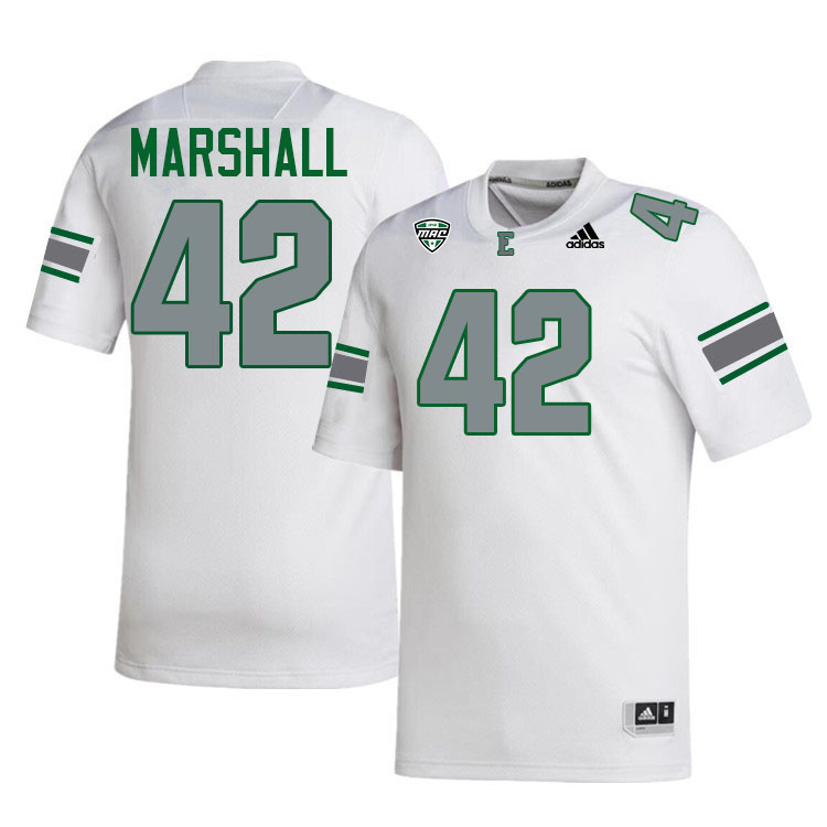 #42 Andrew Marshall Eastern Michigan Jersey,Eastern Michigan University Eagles Football Jersey-White